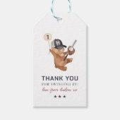 Rookie 1e Verjaardag Beer - Dank u Cadeaulabel (Voorkant)