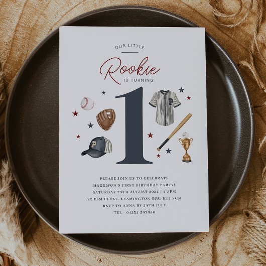 Rookie 1er anniversaire - 1 invitation