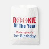 Rookie Baseball 1e verjaardag Bedankzakje (Voorkant)
