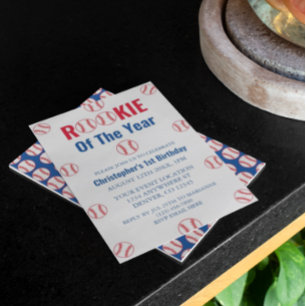 Rookie Baseball 1e verjaardag Kaart