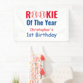 Rookie Baseball 1e verjaardag Spandoek (Insitu)