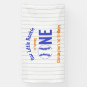 Rookie Baseball 1e verjaardag Spandoek (Verticaal)