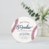 Rookie Baseball Boy Birthday Circle Kaart (Staand voorkant)