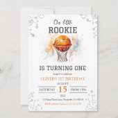 Rookie Basketball 1er anniversaire Invitation (Devant)