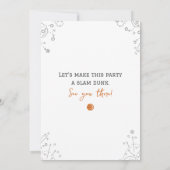 Rookie Basketball 1er anniversaire Invitation (Dos)