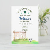 Rookie de football 1er anniversaire Invitation (Debout devant)