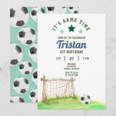 Rookie de football 1er anniversaire Invitation (Devant / Derrière)