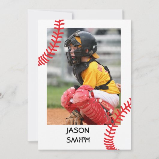 Rookie honkbal kinderen eerste verjaardagskaart feestdagenkaart (Achterkant)