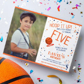 Rookie Hoop It Up Basketbal Foto Verjaardag Kaart