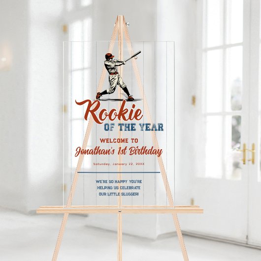Rookie of the Year Baseball 1st Birthday Welcome