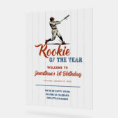 Rookie of the Year Baseball 1st Birthday Welcome (Angle)