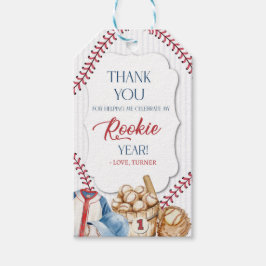 Rookie of the Year, Baseball Birthday, One Cadeaulabel