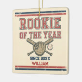 Rookie of the Year Baseball Keramisch Ornament (Links)