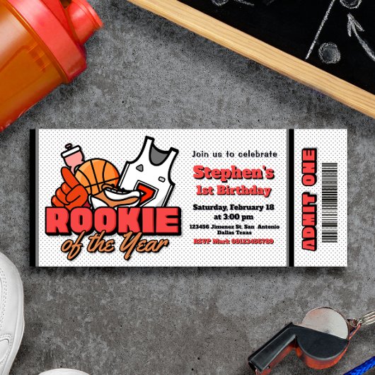 Rookie of the Year - Uitnodiging Basketbal Ticket