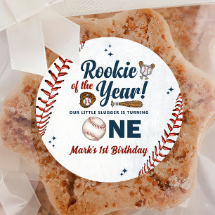 Rookie van het Jaar 1e Verjaardag Baseball Sticker