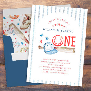 Rookie van het Jaar 1e Verjaardag Honkbalpartij Kaart