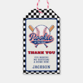 Rookie van het Jaar Baseball Custom verjaardagsfee Cadeaulabel (Voorkant)