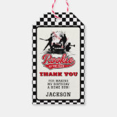 Rookie van het Jaar Baseball Custom verjaardagsfee Cadeaulabel (Achterkant)