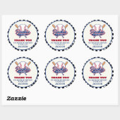 Rookie van het Jaar Baseball Custom verjaardagsfee Ronde Sticker (Vel)