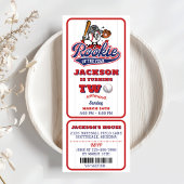 Rookie van het Jaar Baseball Ticket 2e verjaardag Kaart