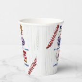 Rookie van het Jaar Baseball Verjaardag Papieren C Papieren Bekers (Rechts)