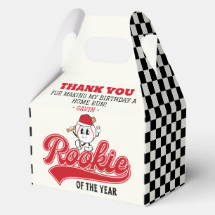 Rookie van het Jaar Baseball Verjaardag Party Cust Bedankdoosjes