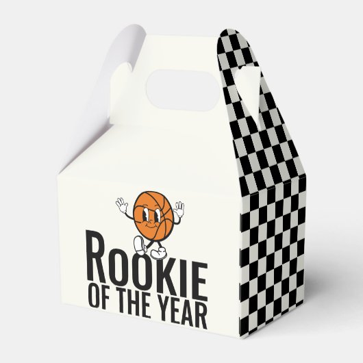 Rookie van het Jaar Basketbal Verjaardag Gepersona Bedankdoosjes (Achterkant)