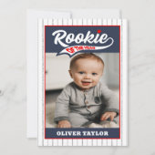 Rookie van het Jaar Foto Kind's Party Kaart (Voorkant)
