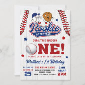 Rookie van het Jaar Honkbal 1e Verjaardag Kaart (Voorkant)