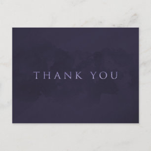 Rookkleurige pruimgrijze chic glam moderne DANK JE Briefkaart