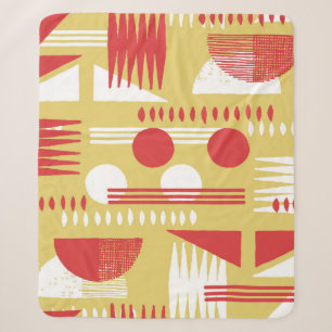 , rookloze abstracte, moderne geometrische stijl  sherpa deken