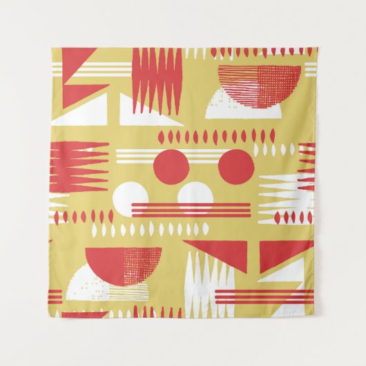 , rookloze abstracte, moderne geometrische stijl wandkleed (Voorkant)