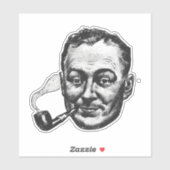 rookpijp van man sticker (Vel)