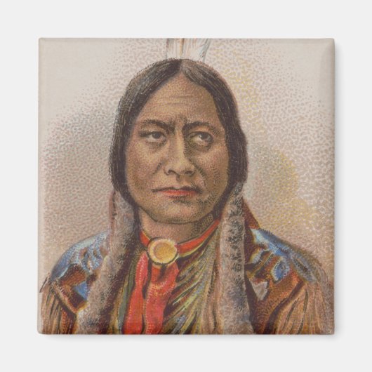 Rooksignalen: Lakota Indian Chief Sitting Bull Magneet (Voorkant)