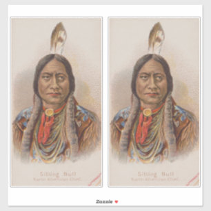 Rooksignalen: Lakota Indian Chief Sitting Bull Sticker