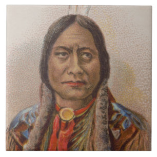 Rooksignalen: Lakota Indian Chief Sitting Bull Tegeltje