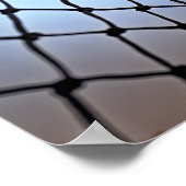 Rooktennisbal over het net poster (Hoek)