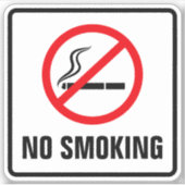 Rookvinyldeca zonder zwarte grens sticker (Voorkant)