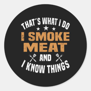 Rookvlees BBQ Grillen Rookvlees Rookvlees Ronde Sticker