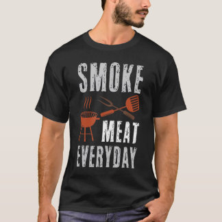 Rookvlees dagelijks BBQ Grill Smoker Dad Mannen Gr T-shirt