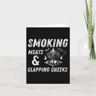 Rookvlees en klappende wangen Grappig BBQ vlees Kaart