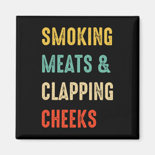 Rookvlees en klappende wangen Grappig BBQ vlees S Magneet
