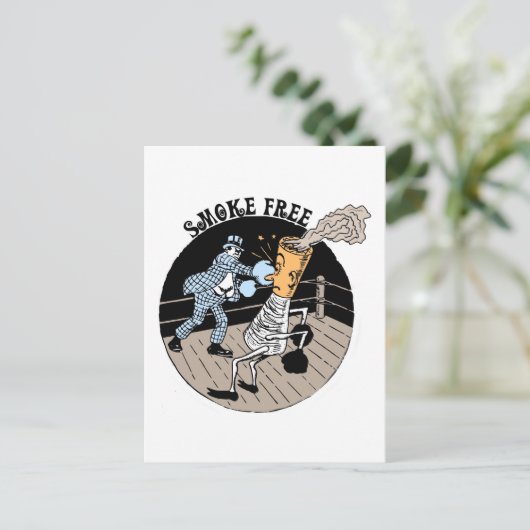 Rookvrij. Slank. Briefkaart (Staand voorkant)