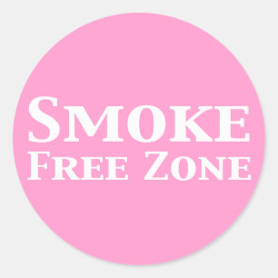 Rookvrije zone geschenken ronde sticker
