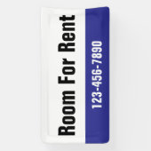 Room For Rent Blue Black and White Template Spandoek (Verticaal)