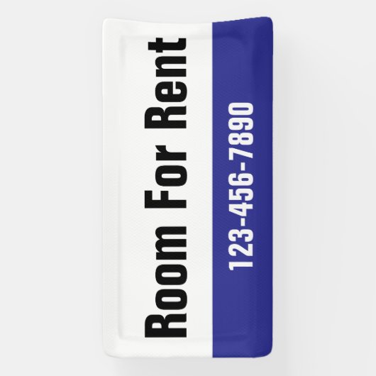 Room For Rent Blue Black and White Template Spandoek (Verticaal)