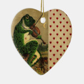 roomdikke kikker met Violin Keramisch Ornament (Rechts)