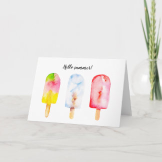 Roomijs dat watercolour schildert. De zomer van Kaart