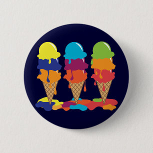 roomijsspeld ronde button 5,7 cm