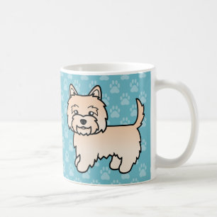 Roomkleurige Cairn Terrier Cartoon Hondenillustrat Koffiemok